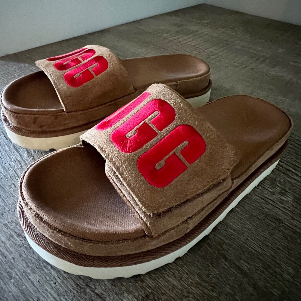 UGG Women’s Laton  Slide Chestnut-Red - Picture 2 of 5